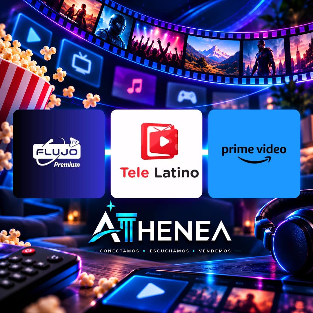 FLUJO TV + TELE LATINO + AMAZON PRIME VIDEO