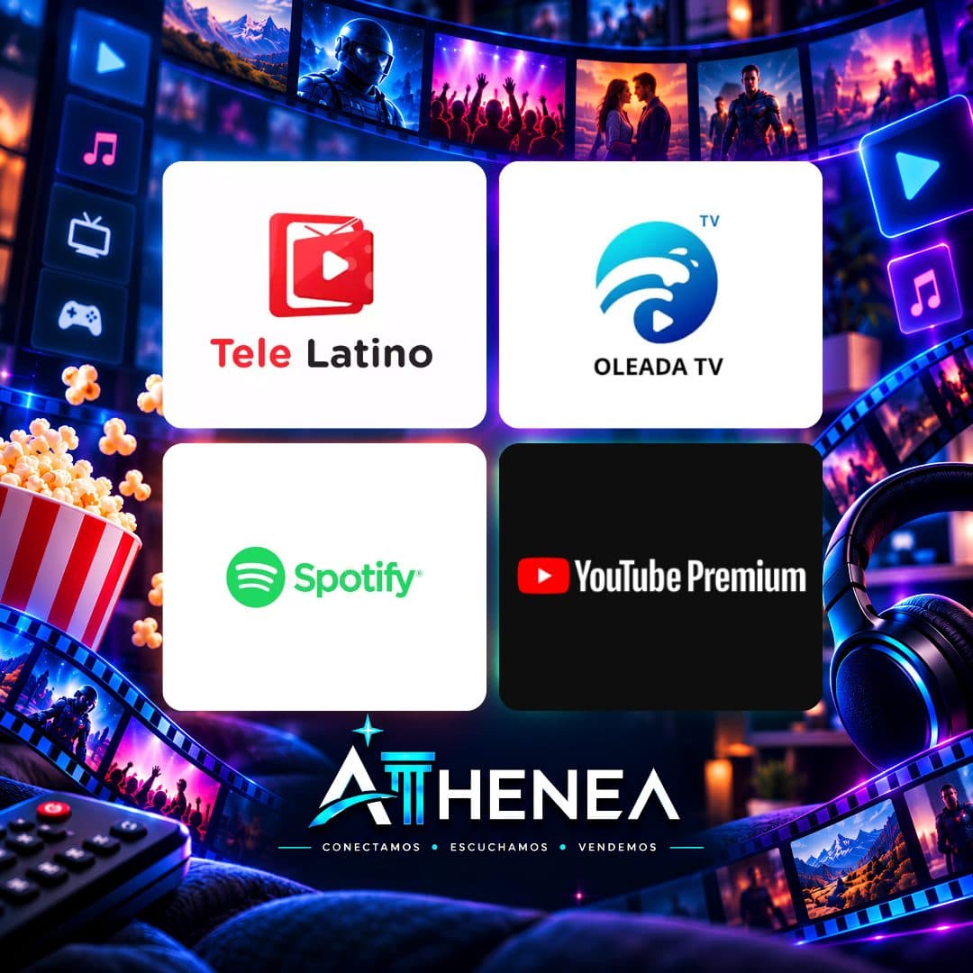 TELE LATINO + OLEADA TV + SPOTIFY + YOUTUBE
